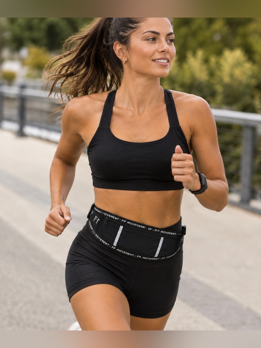 FP Movement Black Reflective Belt Bag / Fanny Pack